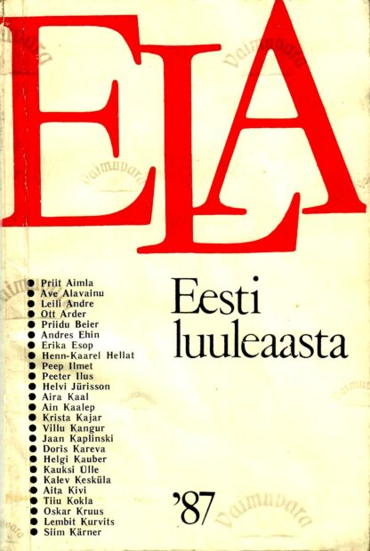 Eesti luuleaasta '87. Eesti raamat