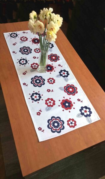 sini-punane lill Linik Lilleline sini-punane 40 x 100 cm