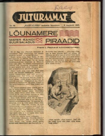 Juturaamat 1937 Lõunamere piraadid. Juturaamat 1937/116-128