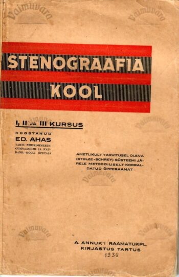 Stenograafia kool. Ahas