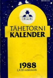 Tähetorni kalender 1988. LXIV aastakäik Tähetorni kalender 1988. LXIV aastakäik