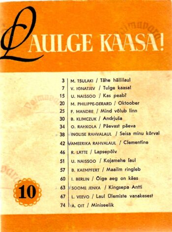 Laulge kaasa! 10 Laulge kaasa! 10