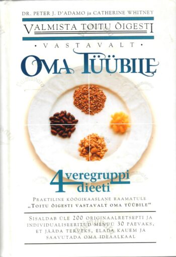 Valmista toitu õigesti vastavalt oma tüübile. 4 veregruppidieeti - Peter J. D'Adamo ja Catherine Whitney