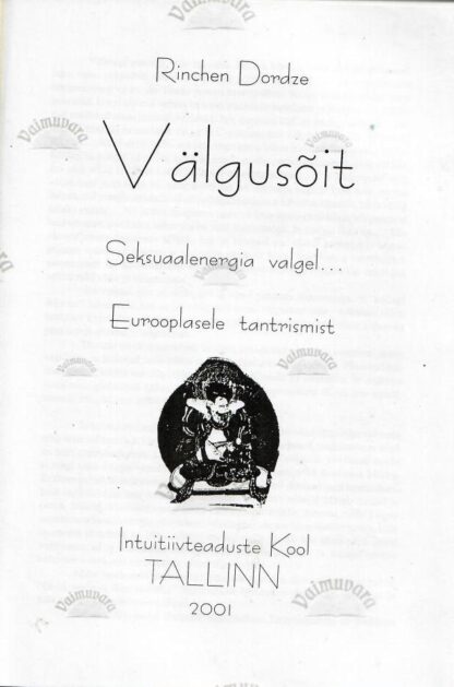 Välgusõit. Seksuaalenergia valgel... Eurooplasele tantrismist - Rinchen Dordze